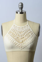 Load image into Gallery viewer, Crochet Lace High Neck Bralette
