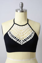 Load image into Gallery viewer, Plus Size Crochet Lace High Neck Bralette
