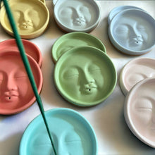 Load image into Gallery viewer, Moon Face Celestial Incense Holder - Colorful Concrete
