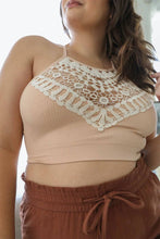 Load image into Gallery viewer, Plus Size Crochet Lace High Neck Bralette
