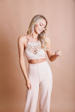 Load image into Gallery viewer, Crochet Lace High Neck Bralette
