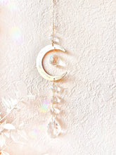 Load image into Gallery viewer, Crescent Moon Suncatcher - Rainbow Maker - Wall Decor - Rainbow Prism
